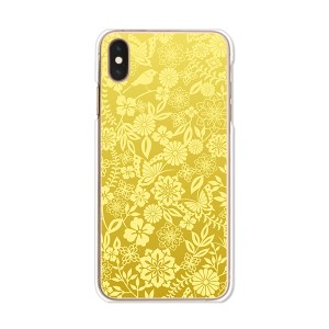 apple iPhone XS Max TPUケース/カバー 【花×小鳥：ゴールデン TPUソフトカバー】 