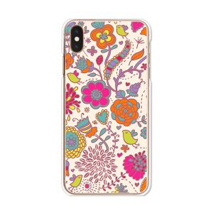 apple iPhone XS Max TPUケース/カバー 【花×小鳥 TPUソフトカバー】 