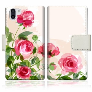 docomo AQUOS R2 SH-03K 手帳型 ケース カバー 手帳ケース 手帳カバー【薔薇絵画デザイン】