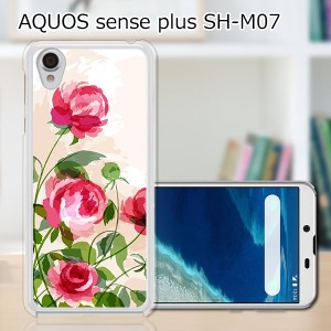 AQUOS sense plus SH-M07 TPUケース/カバー 【薔薇絵画 TPUソフトカバー】 