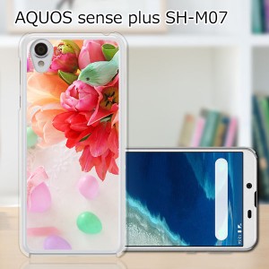 AQUOS sense plus SH-M07 ハードケース/カバー 【フラワーアレンジメント3 PCクリアハードカバー】 