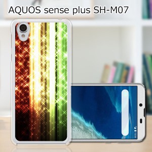 AQUOS sense plus SH-M07 TPUケース/カバー 【オーロラストライプ TPUソフトカバー】 
