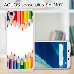 AQUOS sense plus SH-M07 ハードケース/カバー 【ペンシルストライプ PCクリアハードカバー】