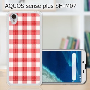 AQUOS sense plus SH-M07 TPUケース/カバー 【ワッフルチェック TPUソフトカバー】 