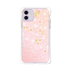 apple iPhone11 耐衝撃 衝撃吸収 ソフトケース TPUケース 【流れる桜 ソフトカバー】 