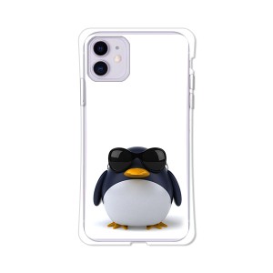 apple iPhone11 耐衝撃 衝撃吸収 ソフトケース TPUケース 【サングラスとペンギン ソフトカバー】 