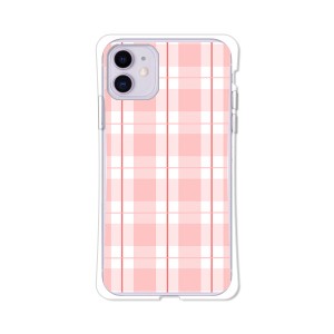 apple iPhone11 耐衝撃 衝撃吸収 ソフトケース TPUケース 【ピンキーチェック ソフトカバー】 