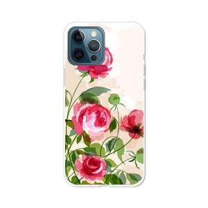 apple iPhone12ProMax アイフォン12プロマックス TPUケース 【薔薇絵画 ソフトカバー】 