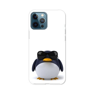 apple iPhone12 Pro Max アイフォン12プロマックス ハードケース/カバー 【サングラスとペンギン PCクリアハードカバー】