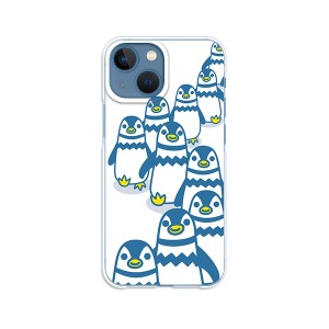 apple iPhone13mini ハードケース/カバー 【ペンギンズ PCクリアハードカバー】