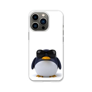 apple iPhone13Pro ハードケース/カバー 【サングラスとペンギン PCクリアハードカバー】