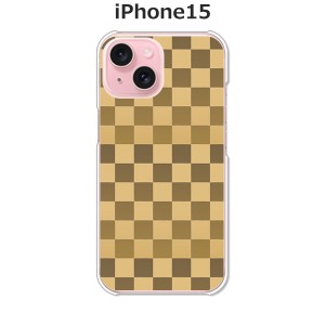 iPhone15 iphone15 アイフォン15 ハードケース/カバー 【ブラウンチェック  PCクリアハードカバー】