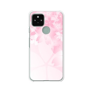 au Google Pixel 5 ハードケース/カバー 【桜咲く PCクリアハードカバー】