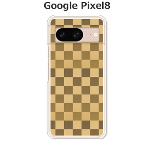 Google Pixel8 グーグルピクセル8 ハードケース/カバー 【ブラウンチェック  PCクリアハードカバー】