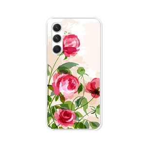 Galaxy A54 5G SCG21 SC-53D ギャラクシー ハードケース/カバー 【薔薇絵画 PCクリアハードカバー】