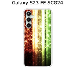 au Galaxy S23 FE SCG24 ギャラクシー ハードケース/カバー 【オーロラストライプ PCクリアハードカバー】