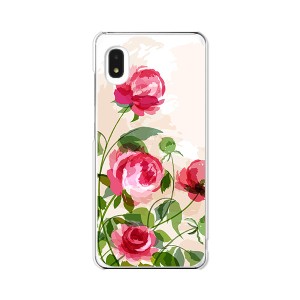  au Galaxy A21 シンプル SCV49 / A20 SCV46 SC-02M 共通 スマホケース ハードケース/カバー 【薔薇絵画 PCクリアハードカバー】