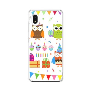  au Galaxy A21 シンプル SCV49 / A20 SCV46 SC-02M 共通 スマホケース ハードケース/カバー 【フクロウParty PCクリアハードカバー】