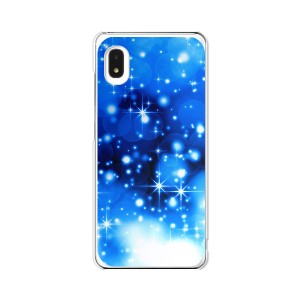  au Galaxy A21 シンプル SCV49 / A20 SCV46 SC-02M 共通 スマホケース ハードケース/カバー 【ブルーフラッシュ PCクリアハードカバー】