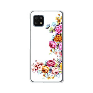 au AQUOS sense6s SHG07 アクオス センス6s shg07 ハードケース/カバー 【ワンポイントFLOWER PCクリアハードカバー】