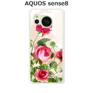 au AQUOS sense8 SHG11 docomo SH-54D アクオス センス8 TPUソフトケース カバー 【薔薇絵画 TPUソフトカバー】 