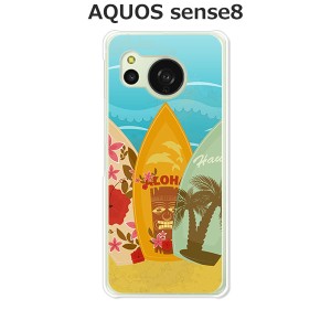 au AQUOS sense8 SHG11 docomo SH-54D アクオス センス8 ハードケース/カバー 【サーフボード2 PCクリアハードカバー】