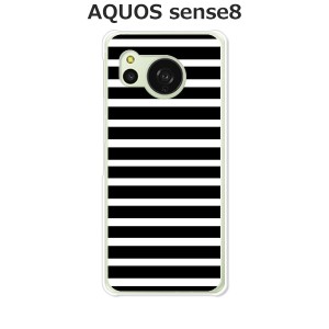 au AQUOS sense8 SHG11 docomo SH-54D アクオス センス8 TPUソフトケース カバー 【ブラックボーダー TPUソフトカバー】 