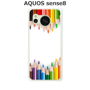 au AQUOS sense8 SHG11 docomo SH-54D アクオス センス8 ハードケース/カバー 【ペンシルストライプ PCクリアハードカバー】