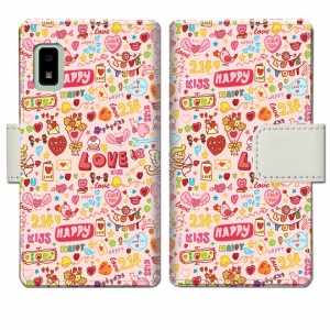 AQUOS wish SHG06 手帳型 ケース カバー aquos wish shg06 手帳ケース 手帳カバー【LOVE214デザイン】