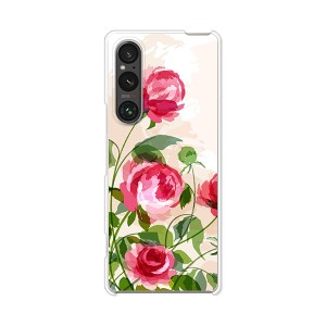 au Xperia 1 V SOG10 docomo SO-51D softbank A301SO XQ-DQ44 エクスペリア TPUソフトケース カバー 【薔薇絵画 TPUソフトカバー】 