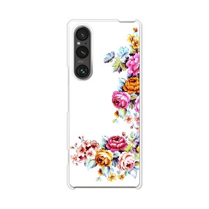 au Xperia 1 V SOG10 docomo SO-51D エクスペリア 1 v ハードケース/カバー 【ワンポイントFLOWER PCクリアハードカバー】