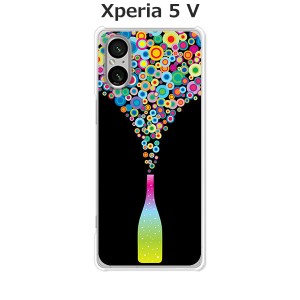au Xperia 5 V SOG12 docomo SO-53D XQ-DE44 エクスペリア5V ハードケース/カバー 【スパークリング PCクリアハードカバー】