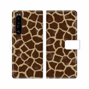 au Xperia 1 III SOG03 docomo SO-51B 手帳型 ケース xperia 1 3 sog03 so51bカバー【Giraffeデザイン】