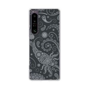 au Xperia 1 IV SOG06 docomo SO-51C TPUソフトケース カバー 【ブラックペイズリー TPUソフトカバー】 