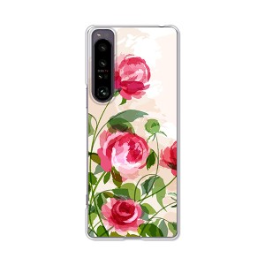 au Xperia 1 IV SOG06 docomo SO-51C ハードケース/カバー 【薔薇絵画 PCクリアハードカバー】