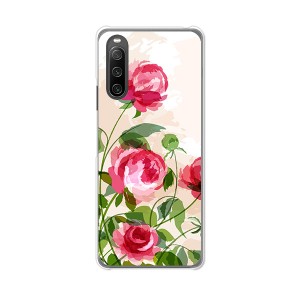 au Xperia 10 IV SOG07 docomo SO-52C softbank A202SO XQ-CC44 ハードケース/カバー 【薔薇絵画 PCクリアハードカバー】