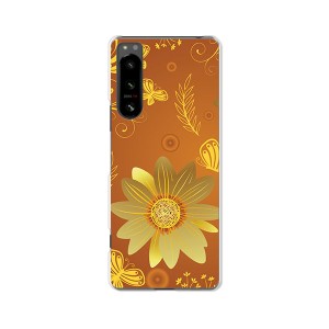 Xperia 5 IV SOG09 docomo SO-54C TPUソフトケース カバー 【秋桜 TPUソフトカバー】 