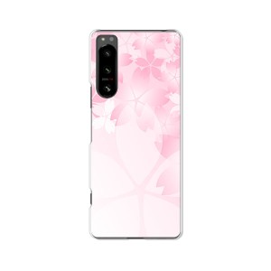 Xperia 5 IV SOG09 docomo SO-54C TPUソフトケース カバー 【桜咲く TPUソフトカバー】 