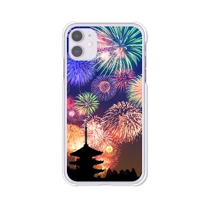 apple iPhone11 Pro 5.8インチ  ハードケース/カバー 【花火：夏の寺 PCクリアハードカバー】