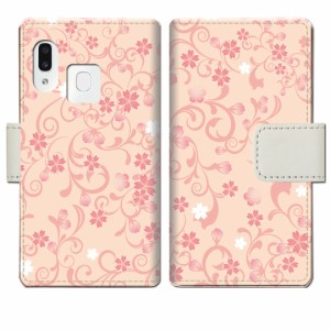 au Galaxy A30 SCV43 手帳型ケース ギャラクシーa30 scv43 カバー スマホケース【桜ヴェールデザイン】