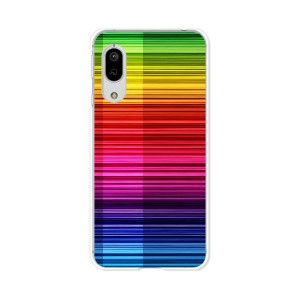 au AQUOS sense3 basic SHV48 TPUケース 【Rainbow ソフトカバー】 