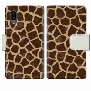 au AQUOS sense3 plus サウンド SHV46 SH-RM11手帳型 ケース カバー【Giraffeデザイン】