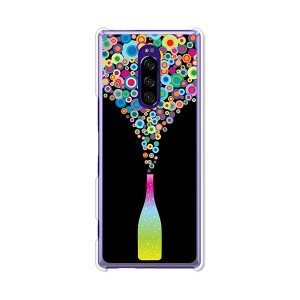 au Xperia 1 SOV40 docomo SO-03L softbank 802SO ハードケース/カバー 【スパークリング PCクリアハードカバー】