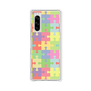 au Xperia 5 SOV41 docomo SO-01M ハードケース/カバー 【パズル PCクリアハードカバー】