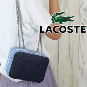 送料無料 レディース ハンドバッグ ラコステ LACOSTE  NF3169N レザーショッパーバッグ メタルチェーン配色レザーバッグ 本革 牛革 母の