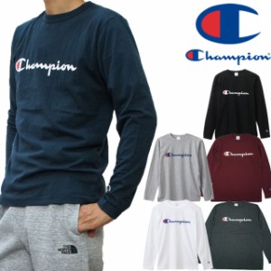 メール便送料無料 メンズ 長袖 Tシャツ ロングスリーブ チャンピオン Champion C3-J426 丸首 ロンティー ロンT トップス 綿 コットン