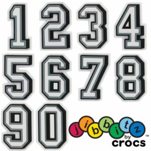 レディース ユニセックス キッズ クロッグサンダル用 アクセサリー クロックス crocs NUMBER B＆W 数字 1〜0 ラバークロッグ用アクセサリ