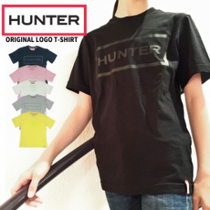 メール便送料無料 レディース Tシャツ 半袖 ハンター HUNTER WRJ1075JAS オリジナル ロゴ トップス カットソー 綿 コットン100％ ラウン