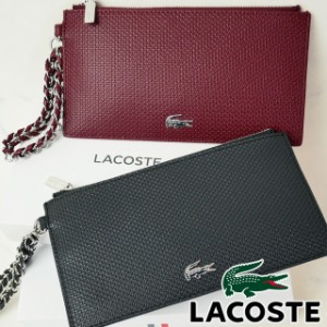 送料無料 レディース コインケース 財布 ラコステ LACOSTE NF2964C 鹿の子エンボスレザーカードホルダー 小銭入れ 本革 牛革