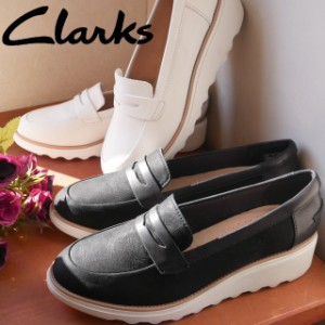 送料無料 レディース スリッポン ローカット ローファー クラークス Clarks Clarks 399G 本革 レザー ウエッジソール